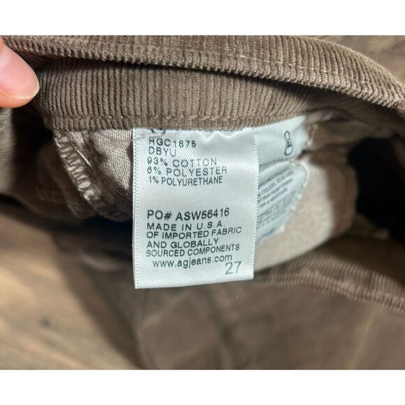 Adriano Goldschmied The Mari High Rise Straight Corduroy Pants Size 27 NWOT - Picture 3 of 4